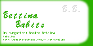 bettina babits business card